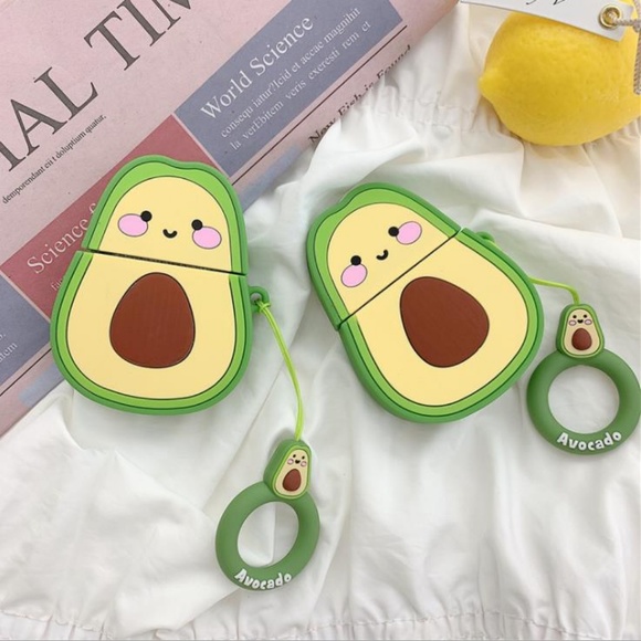 NEW Avocado Airpods Silicone Case W/Ring Strap - Picture 2 of 3